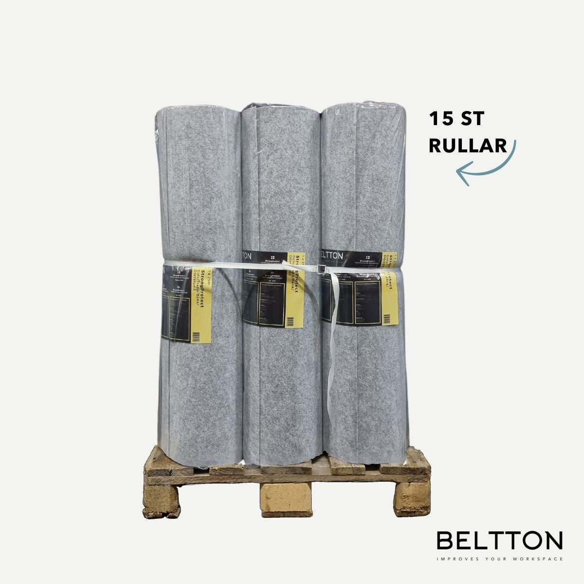 StrongProtect - Golv/Trapp/Bänk/Dörrskydd, 270g, 1x25m | Pallpris