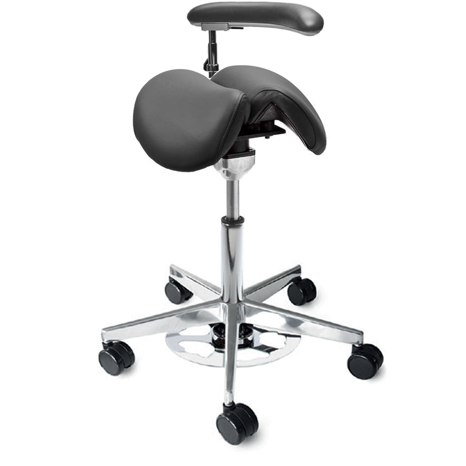 Sadelstol Officeline Polo Split Active - Desinficerbart Konstläder