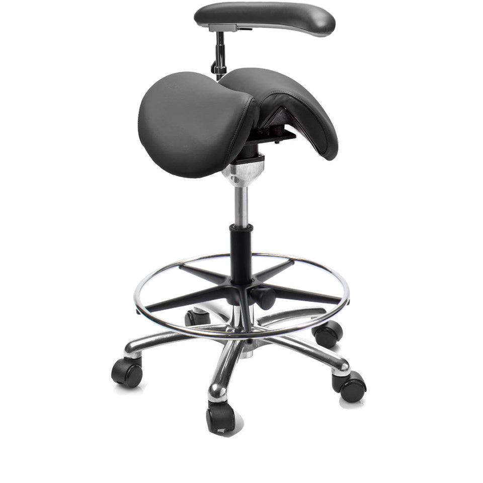 Sadelstol Officeline Polo Split Active - Desinficerbart Konstläder