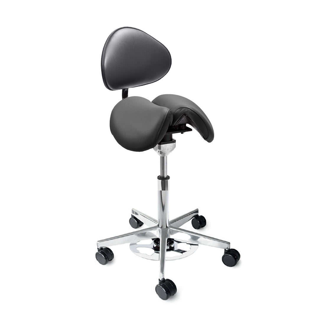 Sadelstol Officeline Polo Split Active - Desinficerbart Konstläder