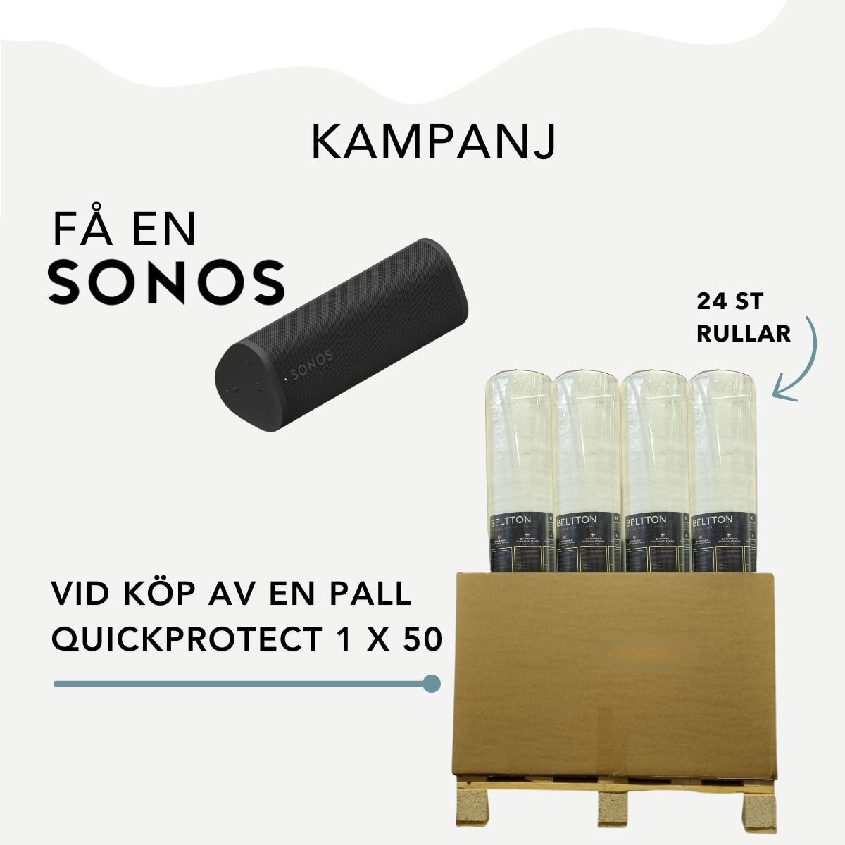 Pallpris QuickProtect Självhäftande Golvskydd 120g, 1x50m