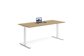 180 x 80 höj och sänkbart skrivbord ek-vit