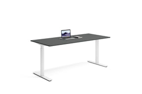 180 x 80 höj och sänkbart skrivbord svart-vit