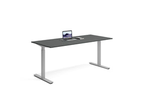 180 x 80 höj och sänkbart skrivbord svart-silver