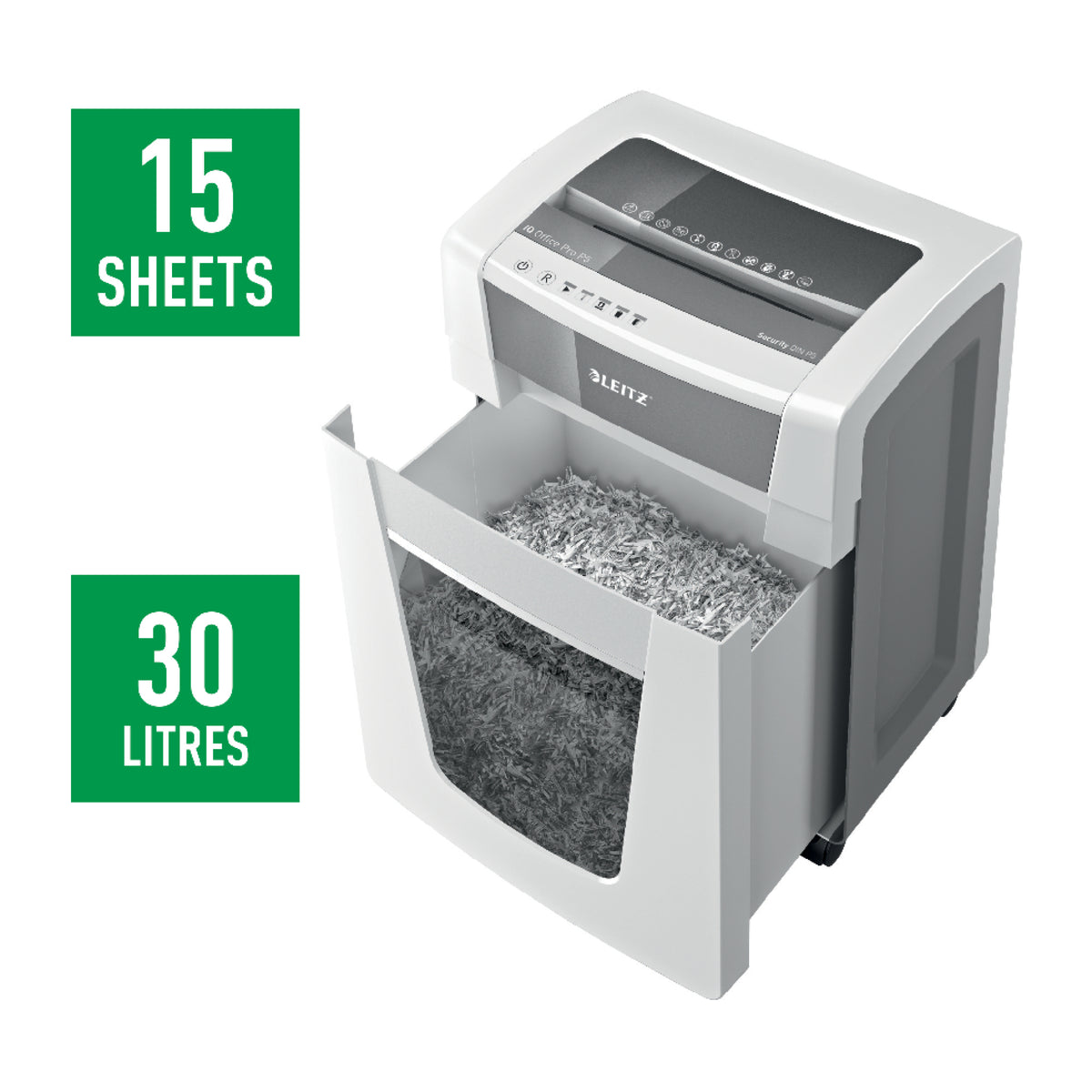 Dokumentförstörare cross cut P5 | Leitz IQ Office Pro
