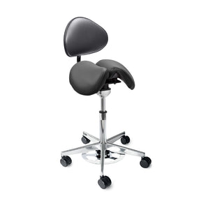 Sadelstol Officeline Polo Split Active - Desinficerbart Konstläder