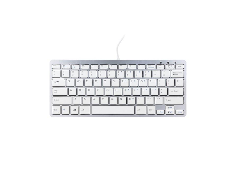 R-Go Tools Ergo compact keyboard | Nordiskt Tangentbord Silver - Wulff Beltton